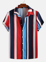 Men's Sorted Single Line Bales of Short Sleeves Coloure Button Shirts