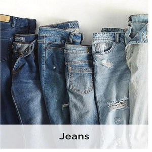 Men's Single Line Wears Blue Jeans