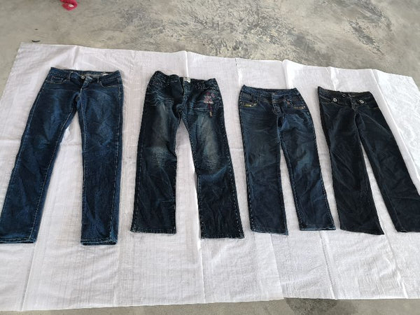 Ladies' Sorted Single Line Bales of Blue Jeans Pants